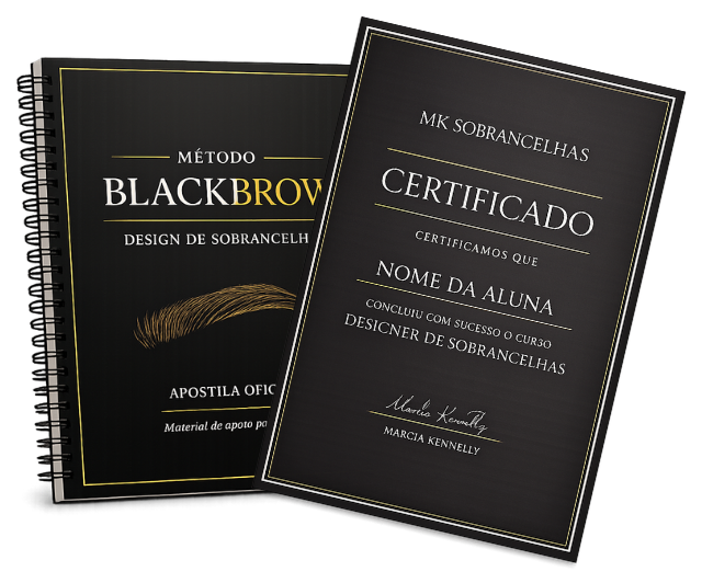 Apostila e certificado do Método Black Brow